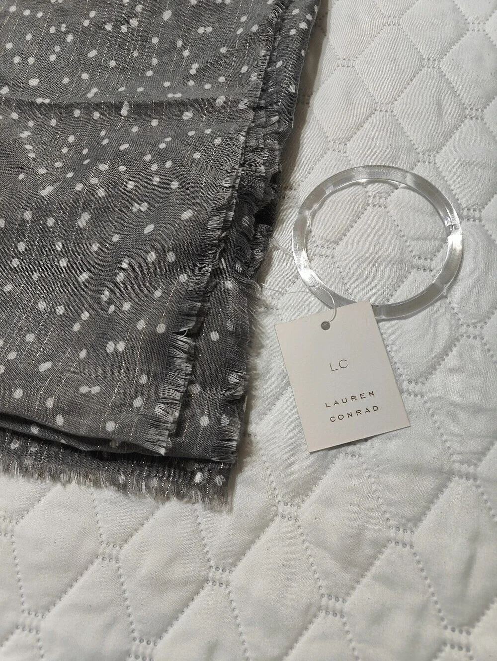Laura Conrad Gray Evening Scarf NWT